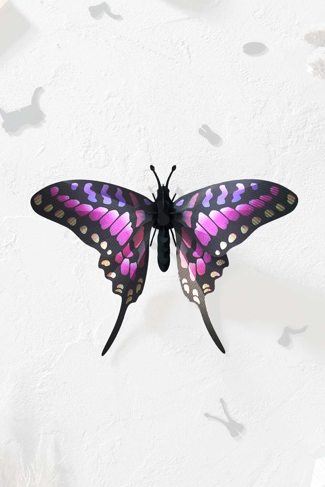 3D Schmetterling zum selber zusammenbauen - Schwertträger - violett