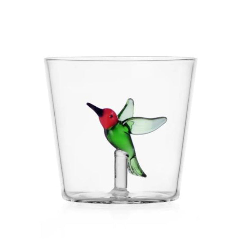 Ichendorf Milano Trinkglas Kolibri – Grün/Rot