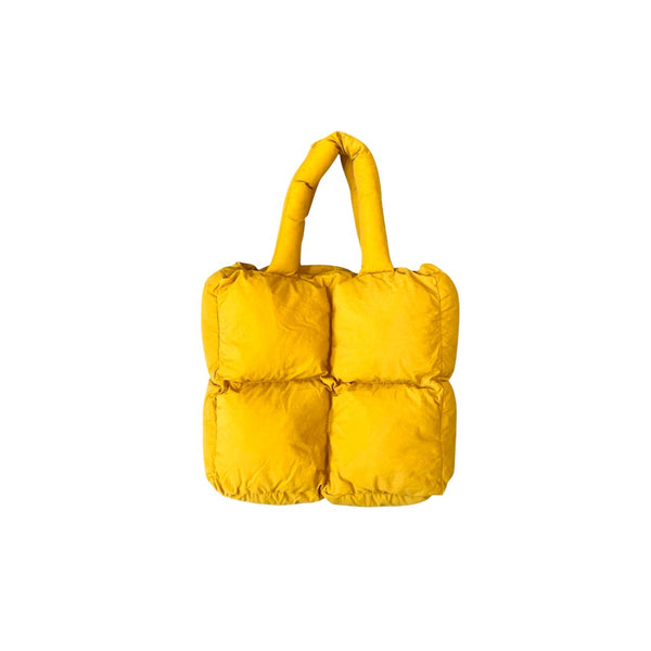 Flauschige Handtasche "PUFFY" gelb