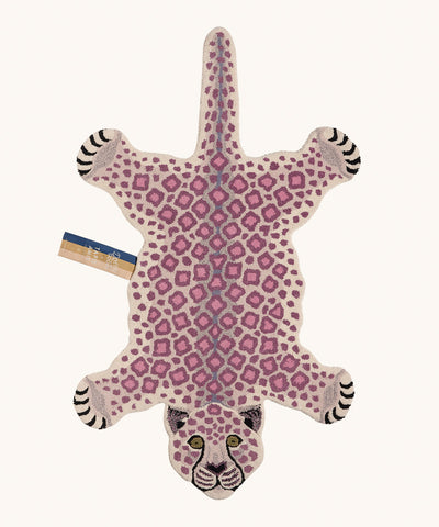 Großer Teppich - Lila Leopard