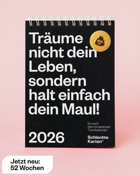 Demotivierender Tischkalender 2026