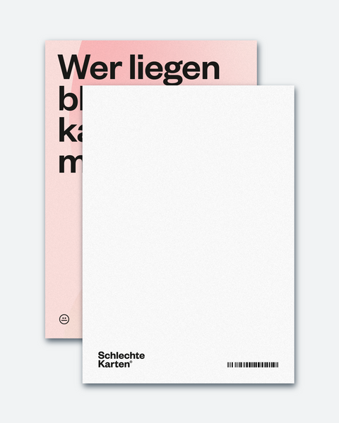 Postkarte »Wer liegen bleibt«