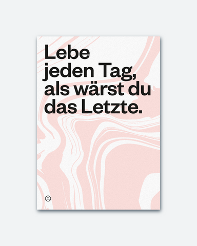 Postkarte »Lebe jeden Tag«