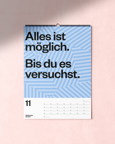 Demotivierender Wandkalender 2026
