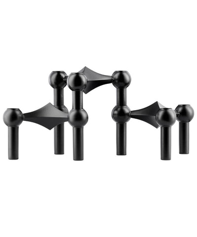 Kerzenständer 3-er Set schwarz