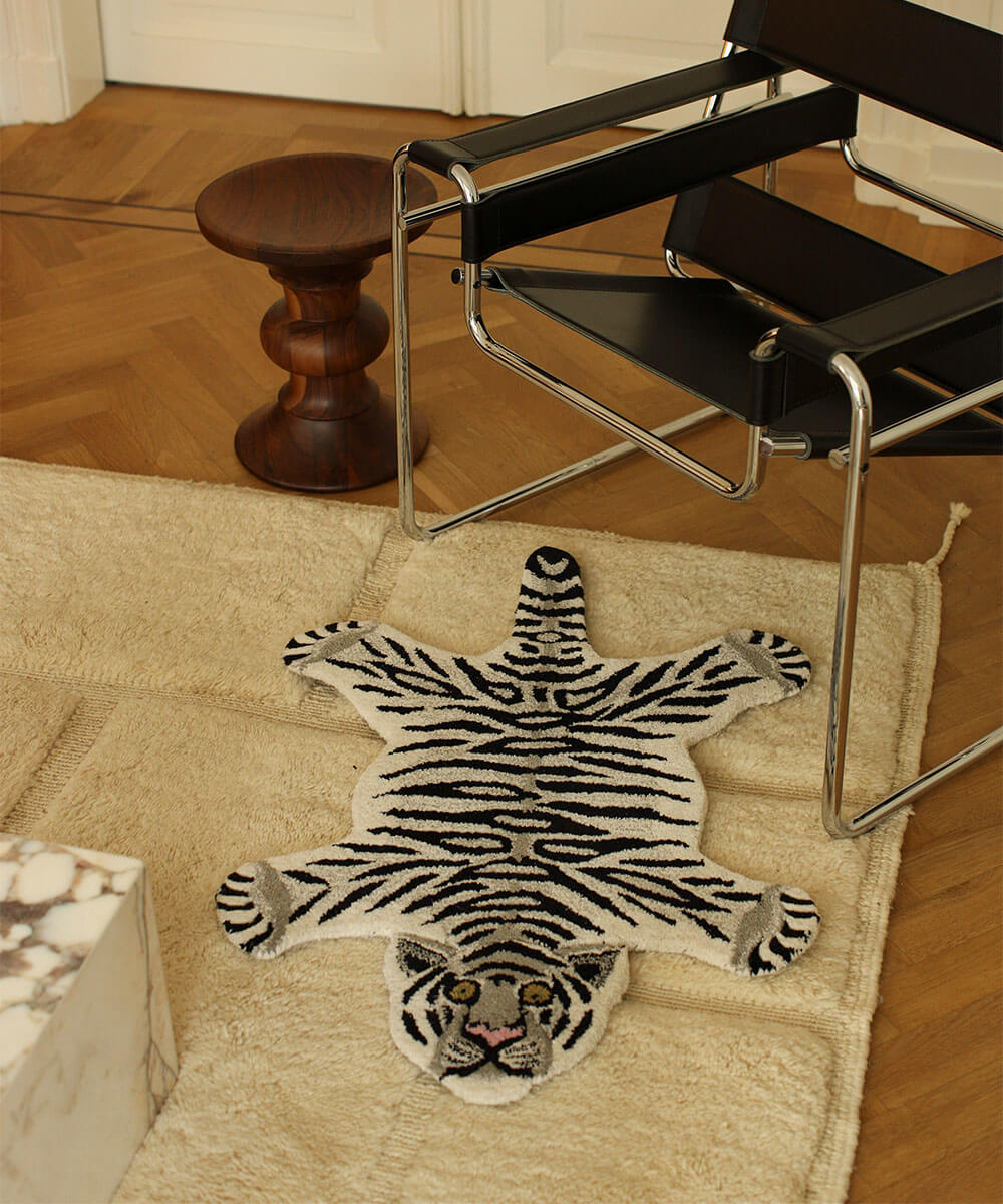 Kleiner Teppich - Weißer Tiger