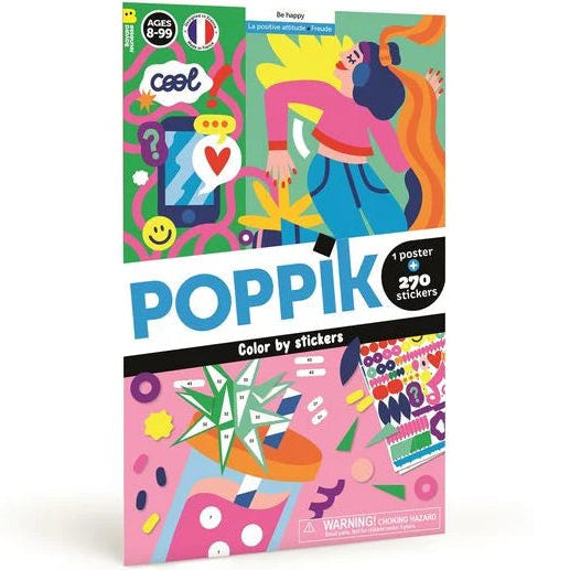 XXL Poster mit Stickern - Be happy