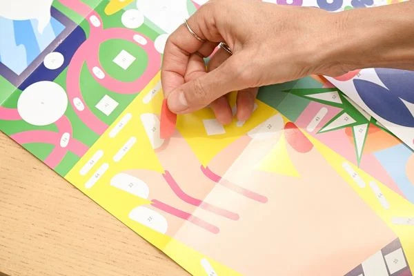 XXL Poster mit Stickern - Be happy