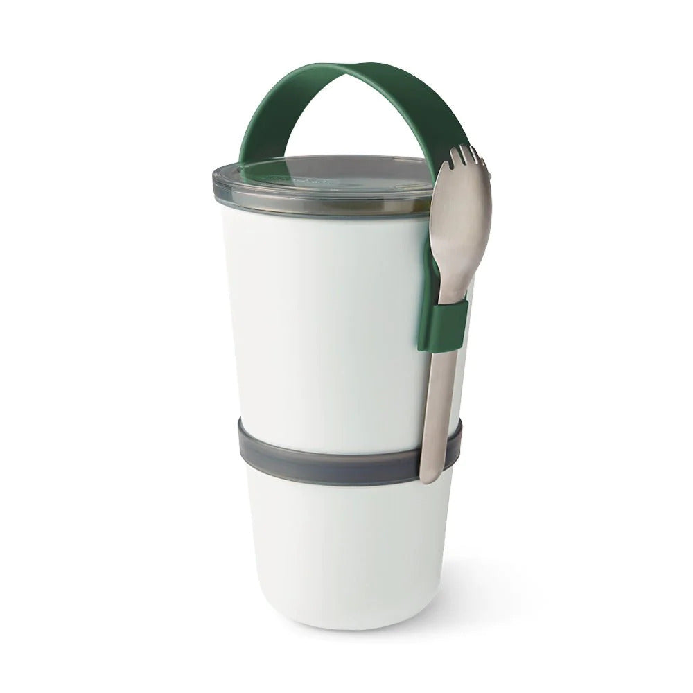 Lunchpot mit 2 separaten Pots in der Farbe Olive