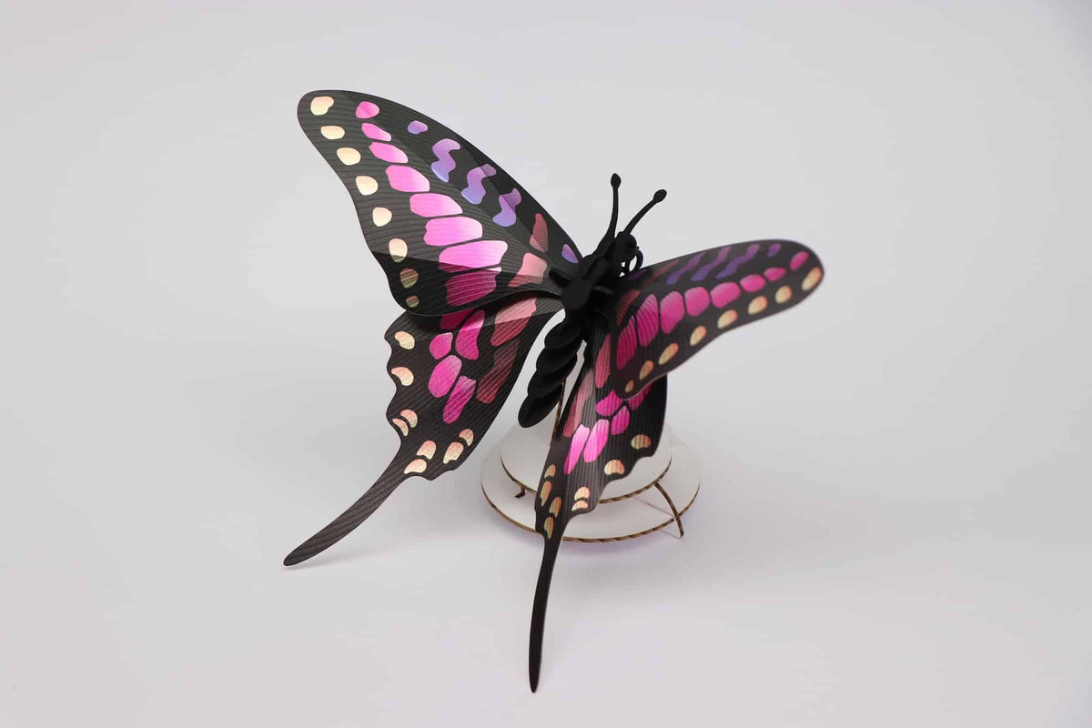 3D Schmetterling zum selber zusammenbauen - Schwertträger - violett