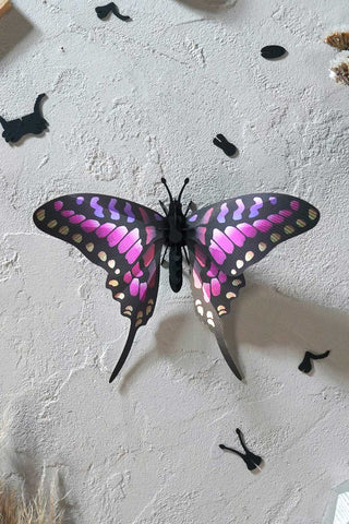 3D Schmetterling zum selber zusammenbauen - Schwertträger - violett