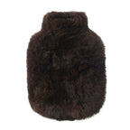 Wärmflasche mit Alpakafell - dark chocolate