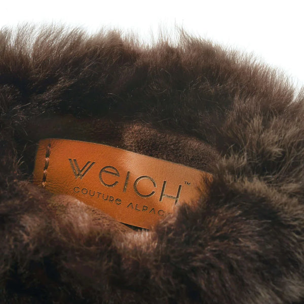 Wärmflasche mit Alpakafell - dark chocolate