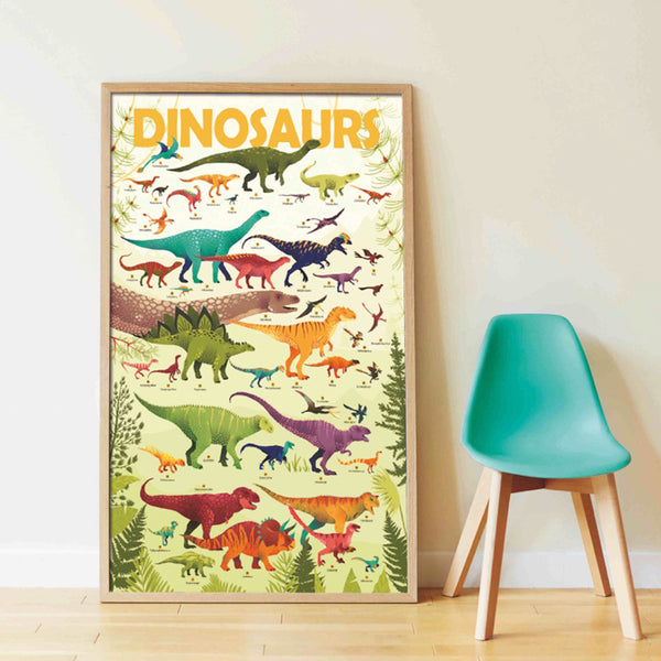 XXL Lernposter mit Stickern - Dinosaurier