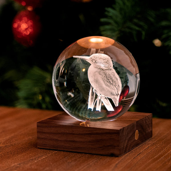 leuchtende Kristallkugel - Kolibri