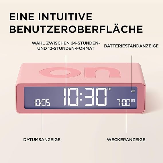 Wecker Flip Mini - rosa