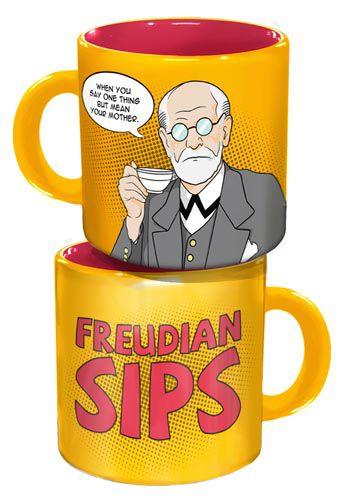 Freudian Sips - der Kaffeebecher mit Sigmund Freud. "When you say one thing but mean your Mother"