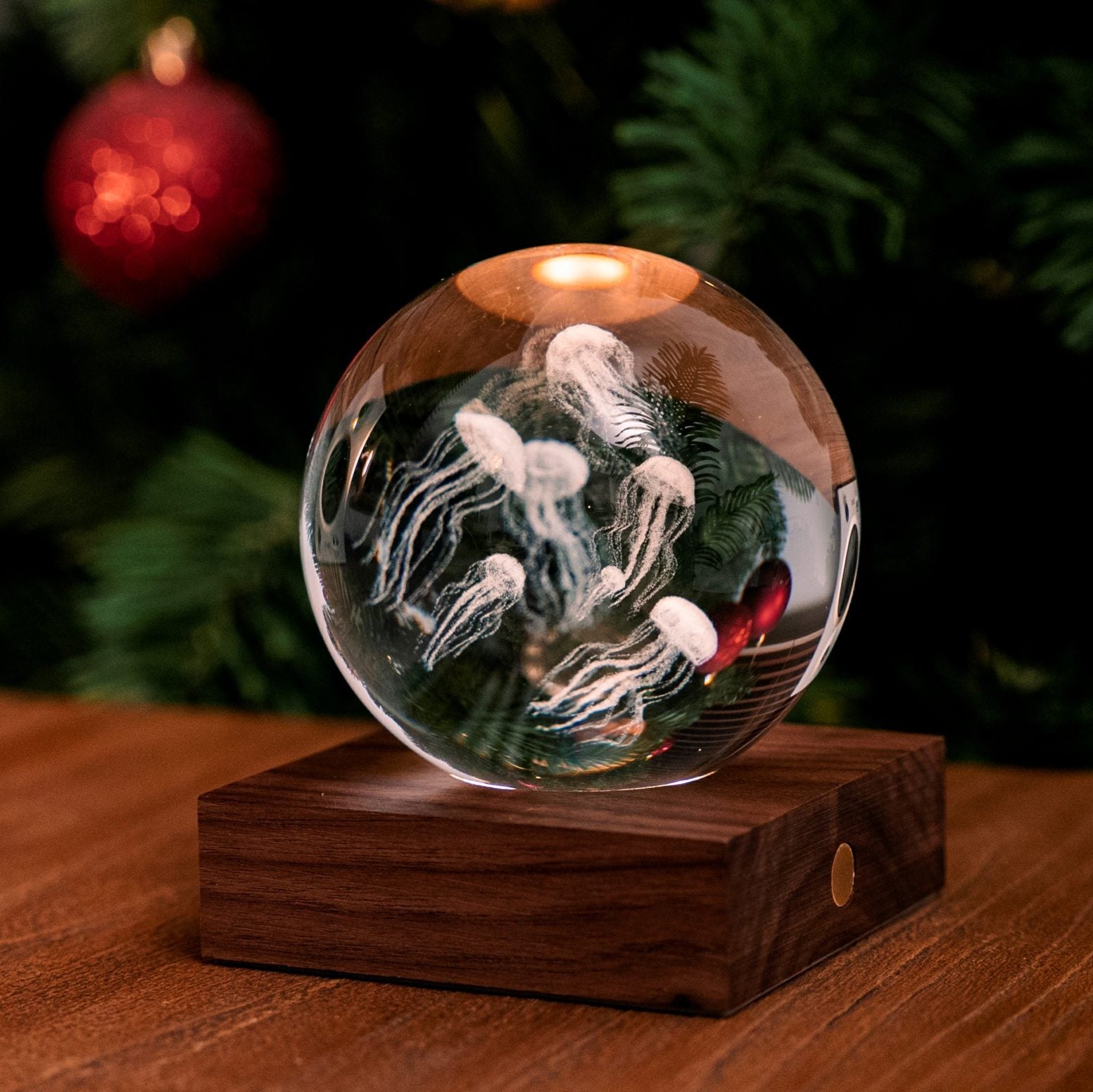 leuchtende Kristallkugel - Qualle