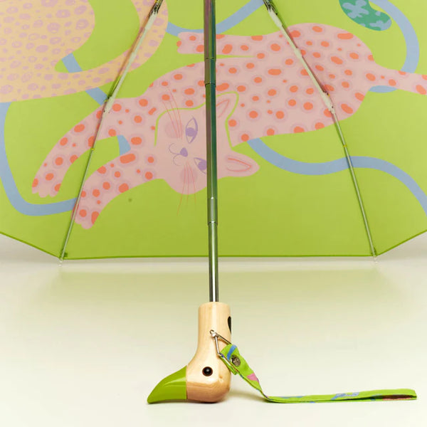 Duck Umbrella - Grün mit Katzen