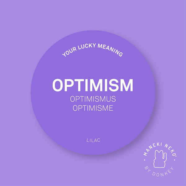 Die Winkekatze mini in der Farbe "lilac" steht für Optimismus.