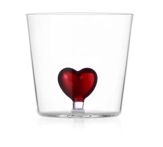 Glas Herz Rot