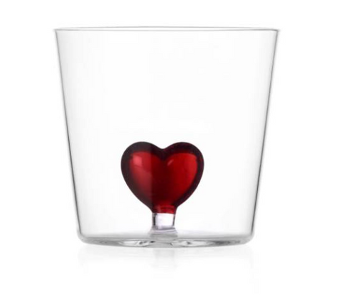 Glas Herz Rot