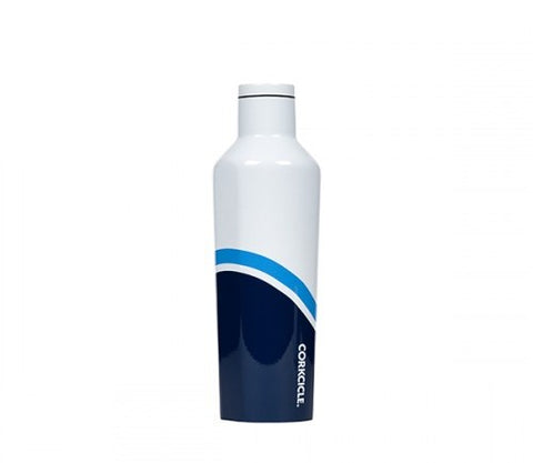 Corkcicle Isolierflasche in Regatta - blau und weiß