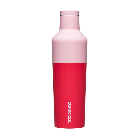 Corkcicle Isolierflasche in der Farbe Shortcake: rosa und rot