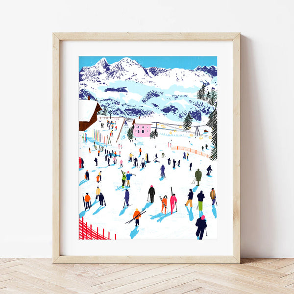 Malen nach Zahlen - Set (Skifahren zwischen Bergen)