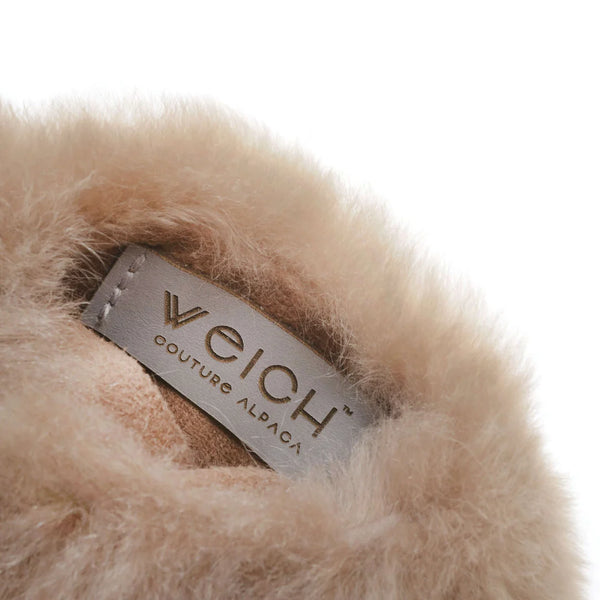 Mini Wärmflasche mit Alpakafell - taupe