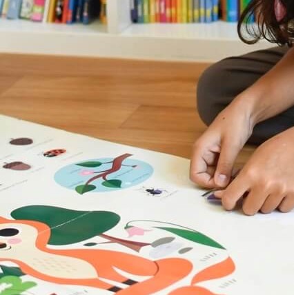 XXL Lernposter mit Stickern - Wald