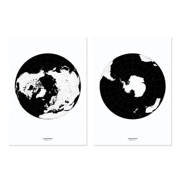 Posters Arktis und Antarktis nebeneinander