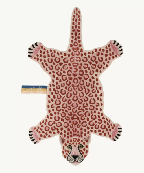 Großer Teppich - Rosa Leopard