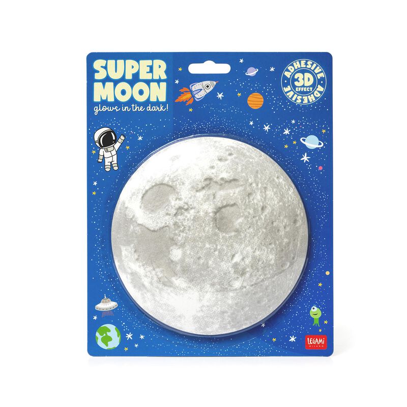 Mond zum ankleben an die Wand, leuchtet im dunkeln