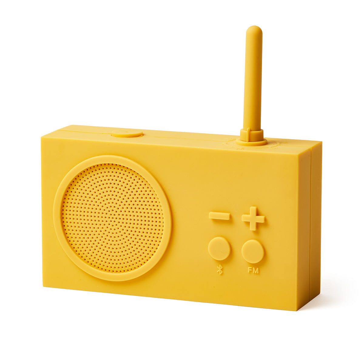gelber Bluetooth Speaker mit Radio Funktion, Optik Retroradio
