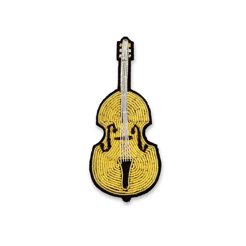 Handbestickte Brosche Cello 