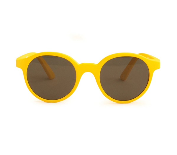 Unzerstörbare Sonnenbrille in Gelb, von vorne