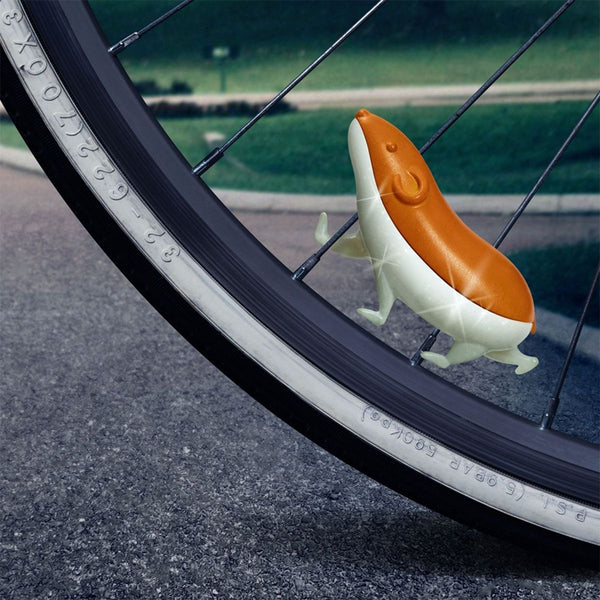 Glitter Bike Accessoire "Speedy" in Hamster Form auf Fahrrad Rad