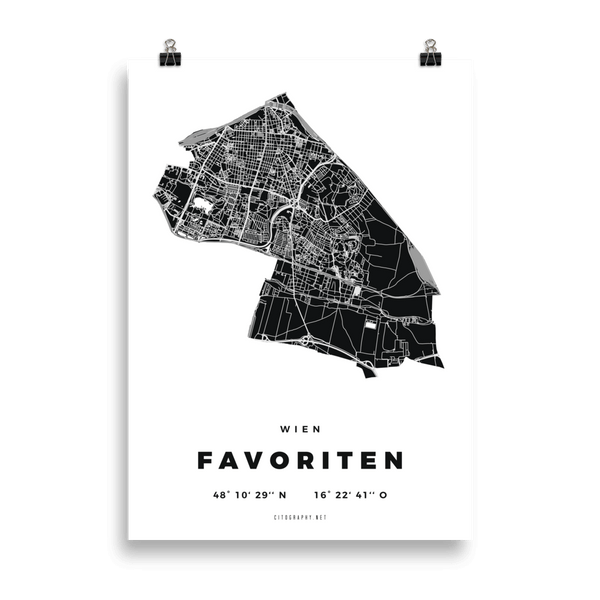 Stadtbezirk Poster "Favoriten"