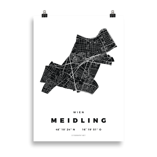 Stadtbezirk Poster "Meidling"