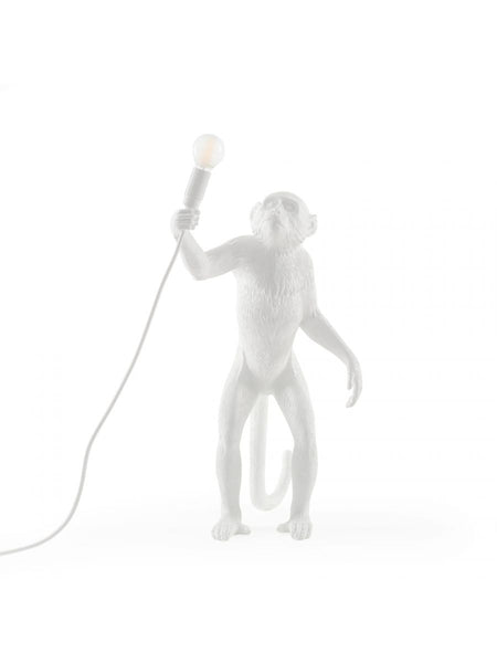Lampe, weißer Affe, stehend 